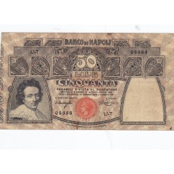 Banco di Napoli 50 Lire 31 Maggio 1915